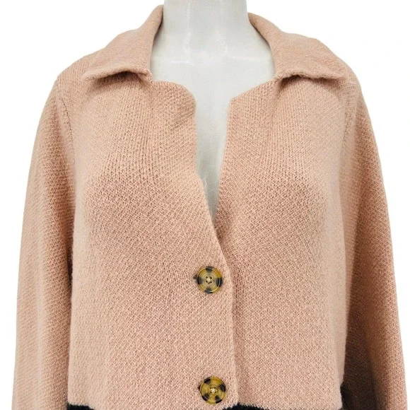 Torrid Women's Button Closure Pockets Long Black/Pink Sweater Size 2X - Picture 5 of 12